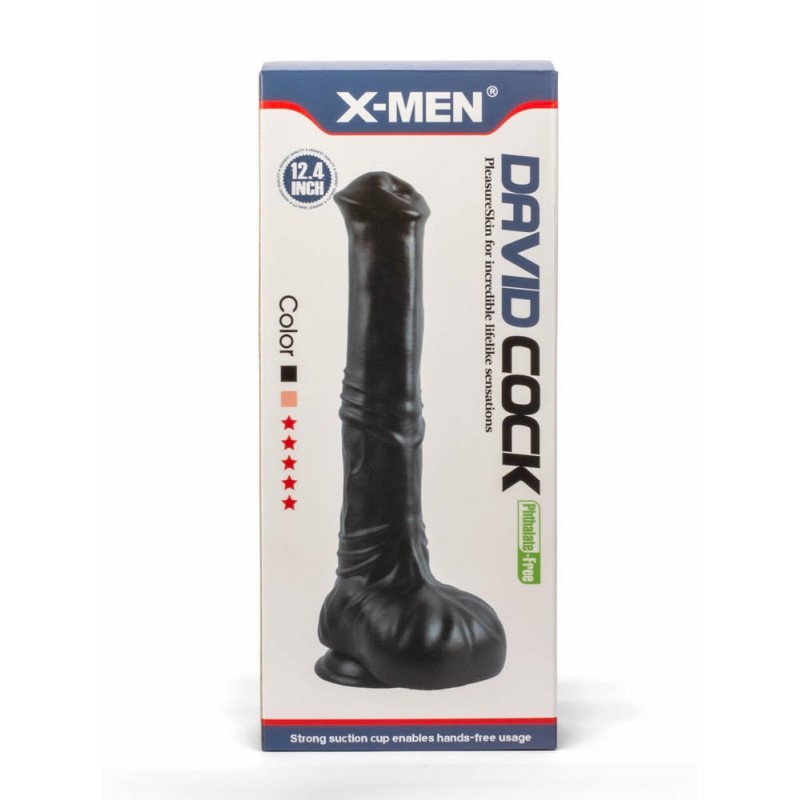 X-MEN David 12.4inch Cock Black XMEN1251